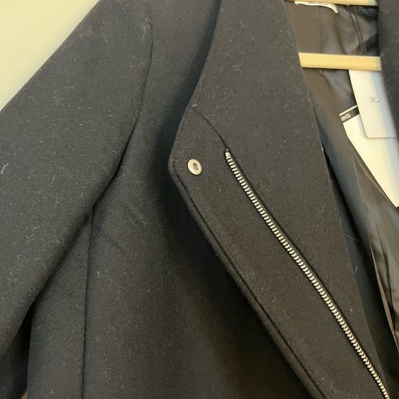 Mango navy wool winter coat - Picture 2 of 5